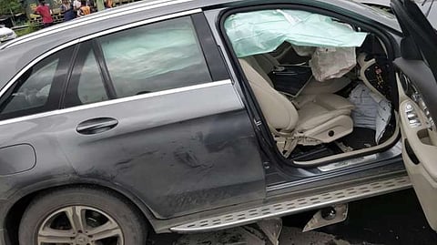 Visuals from the car crash