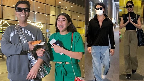 Karan Johar, Sara Ali Khan, Tiger Shroff, Mouni Roy