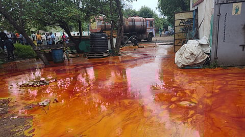 Oil pipeline leakage on Monday evening in Kasimedu.