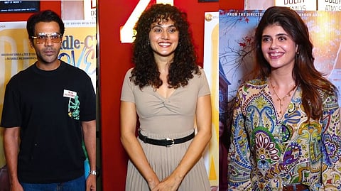 Rajkummar Rao, Taapsee Pannu and  Sanjana Sanghi