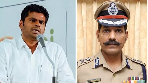 BJP state chief Annamalai; DGP C Sylendra Babu