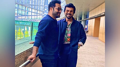 Ram Charan with Jr NTR
