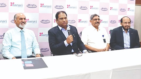 Hospital chairman GV Sampath and other officials