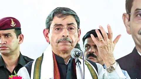 Governor RN Ravi speaking at the inauguration of girls? hostel built by Harijan Sevak Sangh in Chennai on Monday