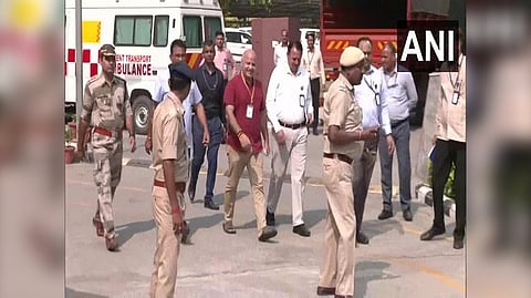 Deputy CM Manish Sisodia arriving at CBI HQ