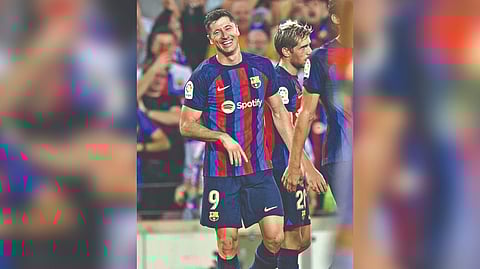 Robert Lewandowski continued his good form with a double