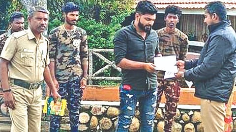 A team of Forest Department officials distributed pamphlets to villagers in areas located along forest fringes and in resorts to avoid crackers as it may cause disturbance to wildlife.