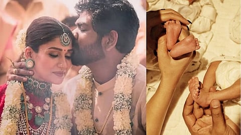 Nayanthara and Vignesh Shivan with their twin baby boys