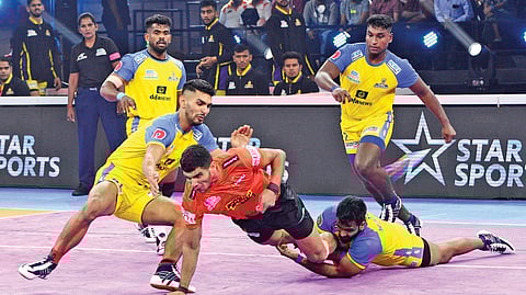 Tamil Thalaivas has secured 46 tackle points in five Pro Kabaddi League Season 9 matches