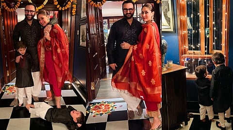 Saif and Kareena with kids