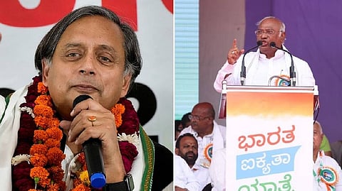 Shashi Tharoor and Mallikarjun Kharge