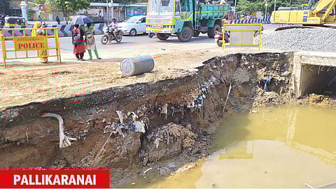 The storm water drains are not over, due to which Senthil Nagar Road and Water Canal Road are in a bad shape for more than four months.