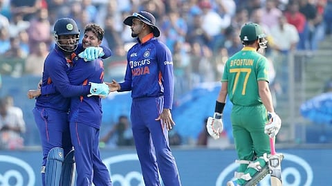 South Africa slip to their lowest total against India in men?s ODIs.