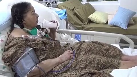 A screengrab from a video released by Sasikala camp showing late Tamil Nadu Chief Minister J Jayalalithaa in Apollo Hospital