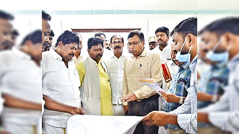 Union Minister of State for Jal Shakti and Tribal Affairs Bishweswar Tudu at the review meet in Salem on Wednesday