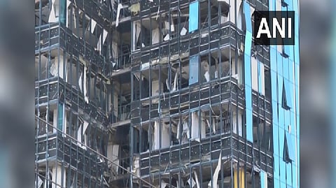 Powerful explosions rang across Kyiv on Monday morning, leaving multiple people dead. age