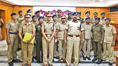 Coimbatore City Police Commissioner V Balakrishnan during launch of the scheme on Tuesday