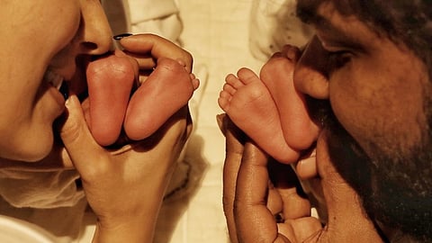 Nayanthara and Vignesh Shivan with their twin baby boys