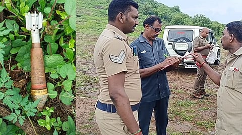 Rocket launcher; Police officials