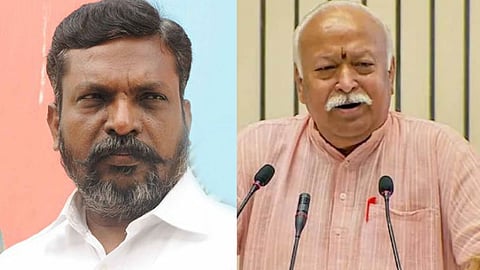VCK Chief Minister Thol Thirumavalavan; RSS Chief Mohan Bhagawat