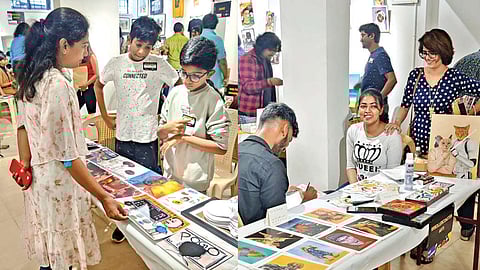 Attendees at the recent pop-up