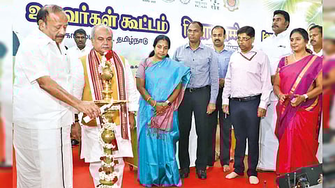 Union Agriculture Minister Narendra Singh Tomar at the farmers? meet in Coimbatore on Friday