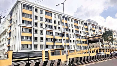 A view of the ready to be inaugurated government medical college hospital in Tiruvallur