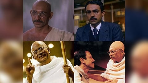 Actors potraying Mahatma Gandhi on-screen.