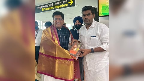 Piyush Goyal with Annamalai