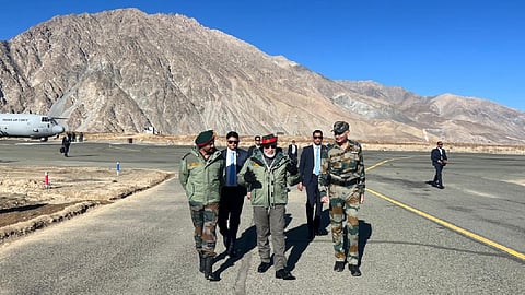 Prime Minister Narendra Modi  with soldiers