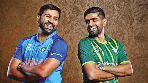 Rohit Sharma (left) and Babar Azam