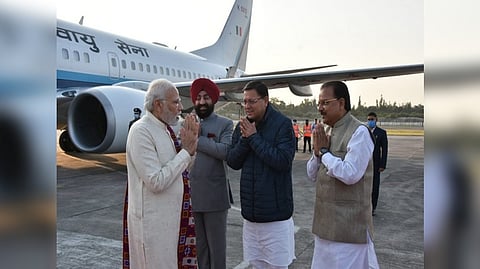 Prime Minister Narendra Modi at Jolly Grant airport
