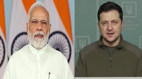 PM  Narendra Modi, Ukrainian President Volodymyr Zelenskyy