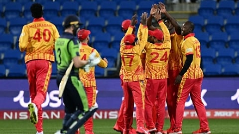 Zimbabwe players in action
