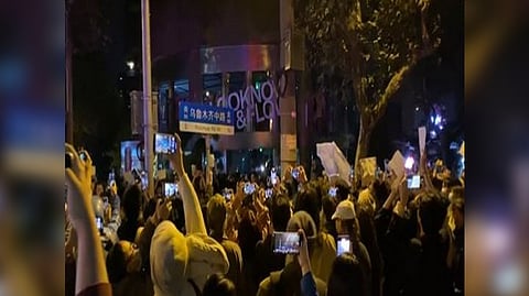 Shanghai protest against China's zero-Covid policy
