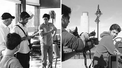 In the pictures, Karan shared a string of throwback pictures from the sets of the film.