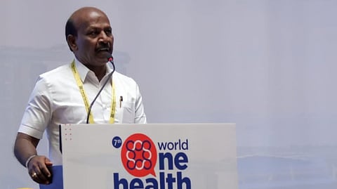 Ma Subramanian addressing the 7th World One Health Congress in Singapore.