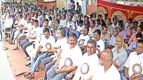 Members of various MSME associations stage a protest fast