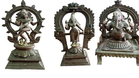 Natarajar; Sivagami Amman; Vinayagar idol