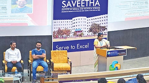 One of the session during Entrepreneur?s week
event at SIMATS School of Engineering