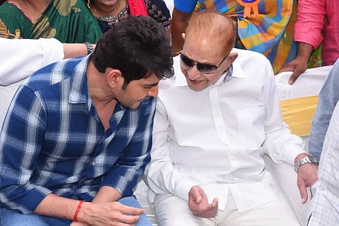 Mahesh Babu with his father Krishna