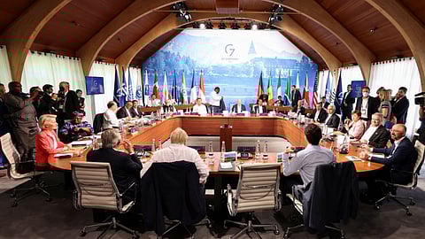 A general view of G7 leaders meeting