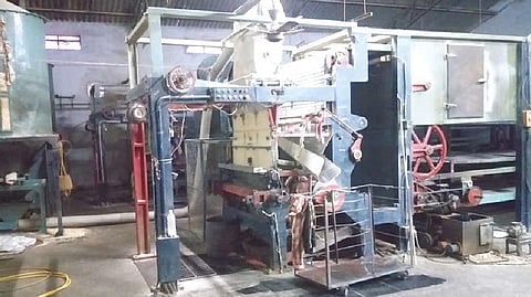 A view of a shut matchstick production unit due to inclement weather in Kovilpatti.