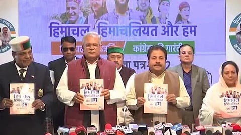 Congress releases party manifesto for HP assembly polls