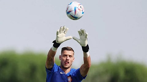 Netherlands' Andries Noppert during training