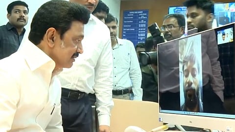 Chief Minister MK Stalin spoke in a video call from the Emergency Operations Center
