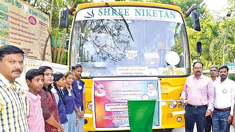 Tiruvallur Collector flags off educational tour for tribal students
