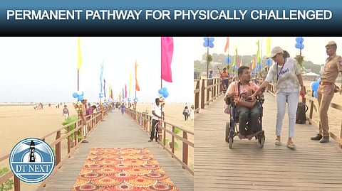 Permanent Pathway at Chennai's Marina beach