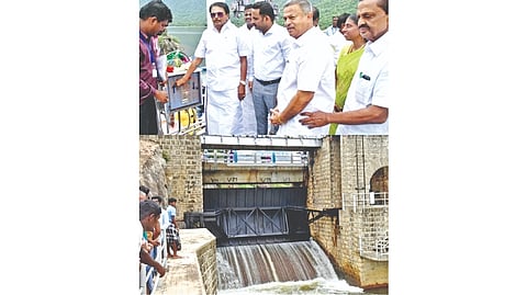 KKSSR Ramachandran releases water from Pilavakkal Periyar dam for irrigation