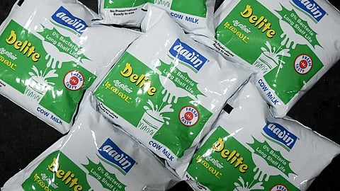 Aavin 'Delites' milk packets